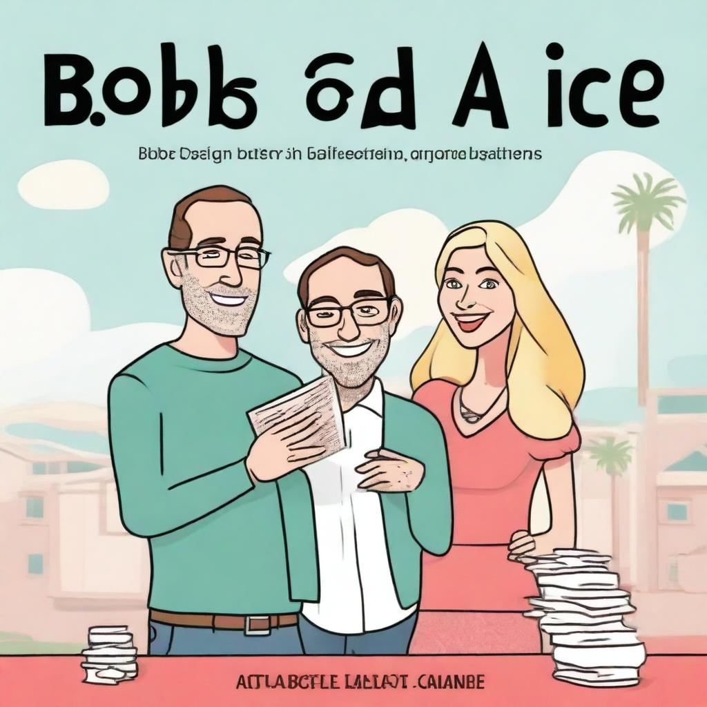 Create a book cover for a book on anti-design patterns titled 'Bob and Alice'