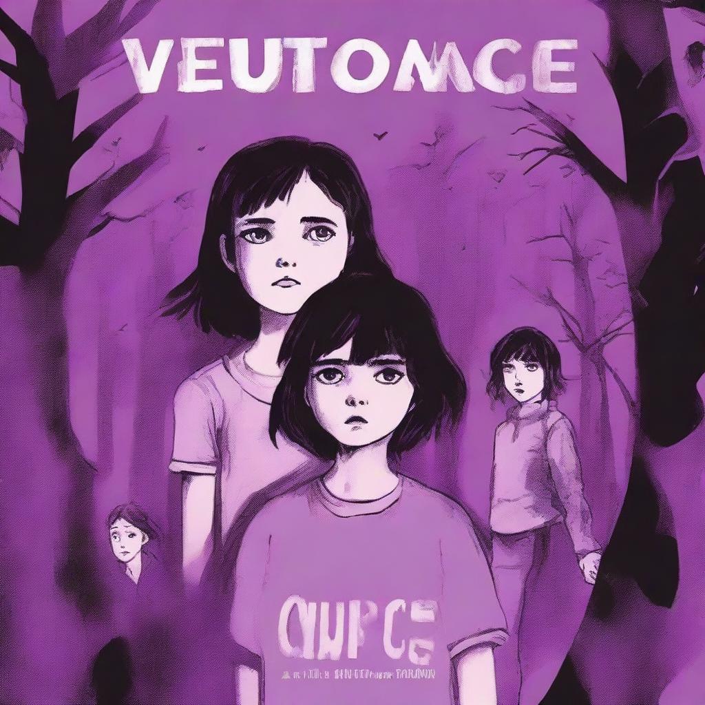 A gloomy lilac-themed book cover showcasing the feeling of revenge, vengeance, and sadness