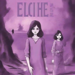 A gloomy lilac-themed book cover showcasing the feeling of revenge, vengeance, and sadness