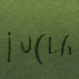 An abstract design featuring the name 'Jyoti' etched onto green grass, with a rock floating above it and rays of sunlight passing through the name.