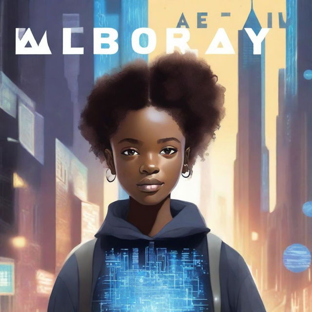 Create a captivating teenage book cover that explores the world of artificial intelligence and computers