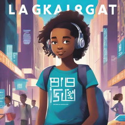 Create a captivating teenage book cover that explores the world of artificial intelligence and computers