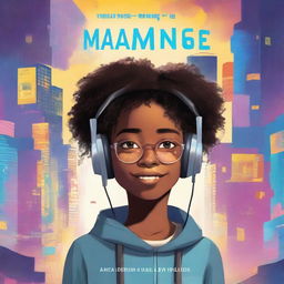 Design a captivating teenage book cover that explores the world of artificial intelligence and computers