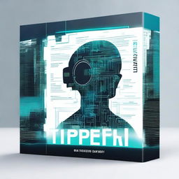 Create a captivating teenage book cover that explores the world of artificial intelligence and computers