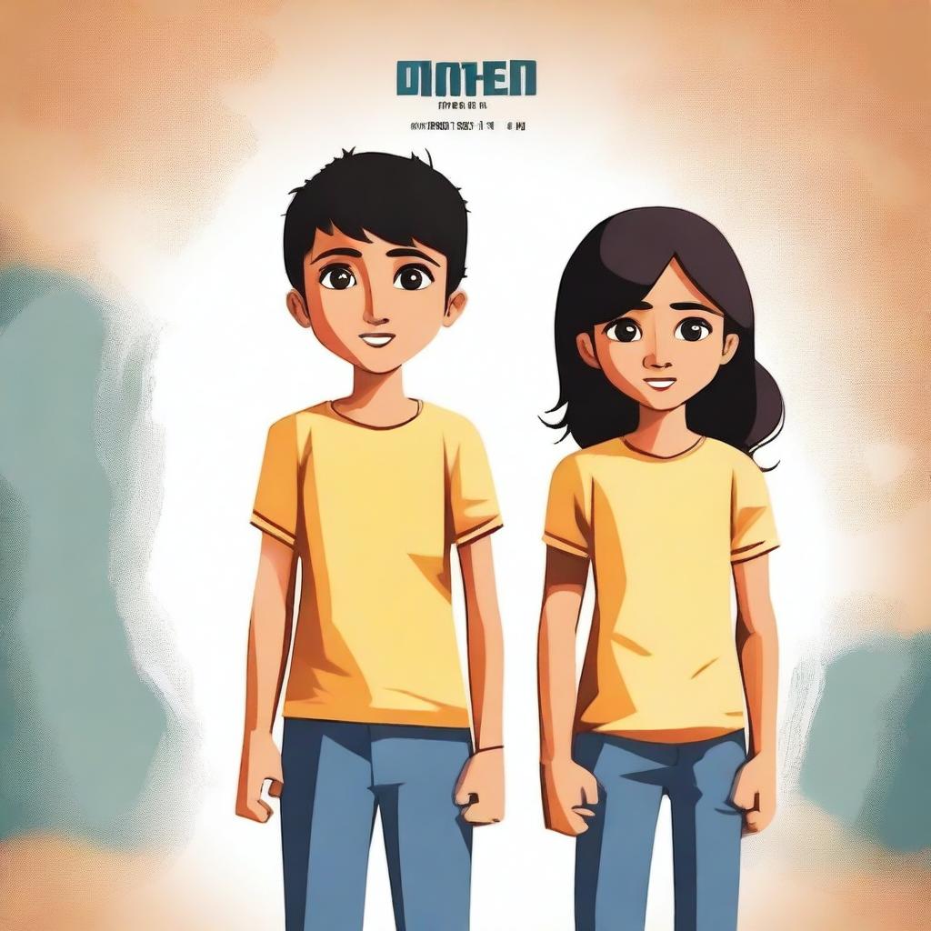 Create a movie poster featuring two brothers standing on either side of their middle sister