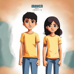 Create a movie poster featuring two brothers standing on either side of their middle sister