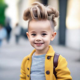 A random modern hairstyle for children, showcasing a trendy and stylish look suitable for young kids