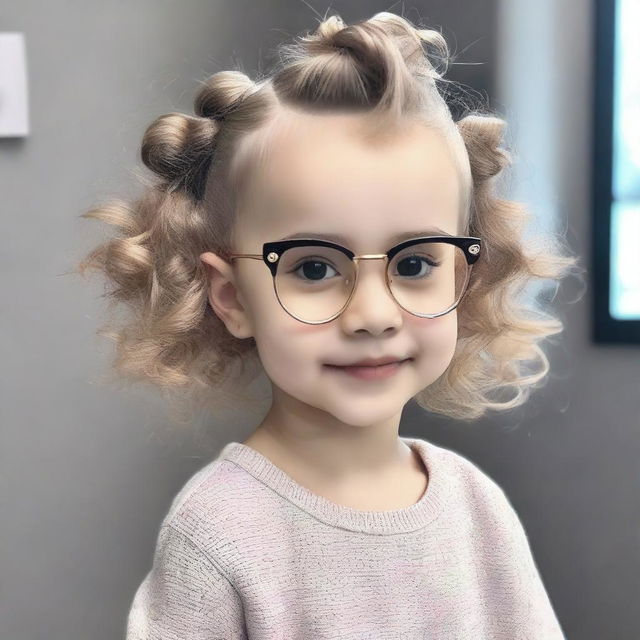 A random modern hairstyle for children, showcasing a trendy and stylish look suitable for young kids