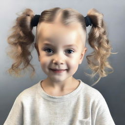 A random modern hairstyle for children, showcasing a trendy and stylish look suitable for young kids