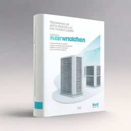 Create a detailed image of a technical handbook cover titled 'Standard Technical Specification for Air Conditioning and Mechanical Ventilation'