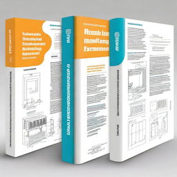 Create a detailed image of a technical handbook cover titled 'Standard Technical Specification for Air Conditioning, Ducting, Piping, Chiller, Air Cooled Split Unit, Water Cooled Package'