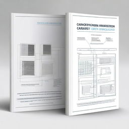 Create a detailed image of a technical handbook cover titled 'Standard Technical Specification for Air Conditioning, Duct Works, Piping, Cooling Tower, Air Handler'