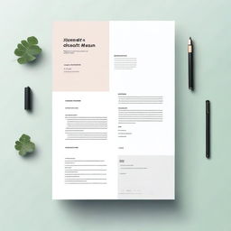 A professional and clean cover page for a work document