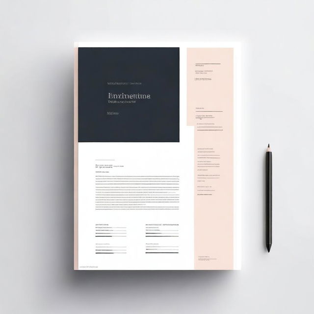 A professional and clean cover page for a work document