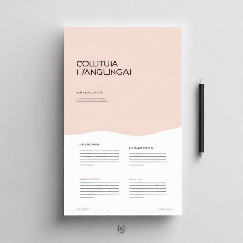 A professional and clean cover page for a work document titled 'Cultura Anglofonas'