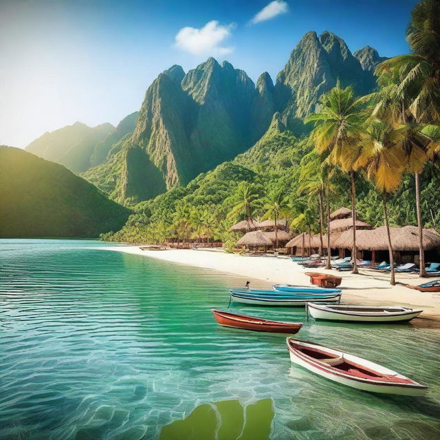 Create an image showcasing 50 of the best vacation destinations around the world