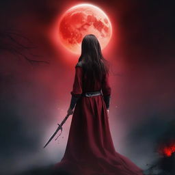 Create a book cover for a novel featuring a young girl warlock