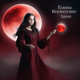 Create a book cover for a novel featuring a young girl warlock