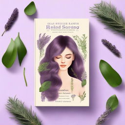 A book cover featuring hair and herbal hair products