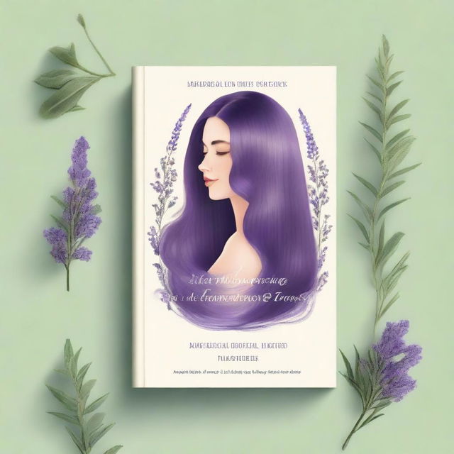 A book cover featuring hair and herbal hair products