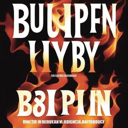 Create a book cover with the title 'Burn Baby Burn'