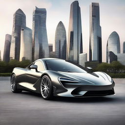 A detailed and realistic rendering of a McLaren Aruta, showcasing its sleek design and aerodynamic features