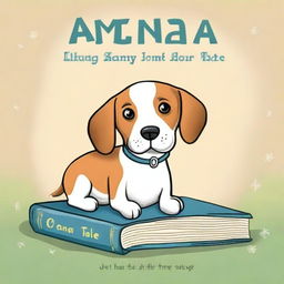 Create a book cover featuring a beagle in a thoughtful pose