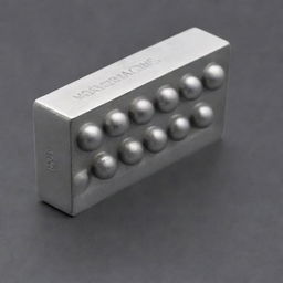 A large eraser studded with shiny metal ball bearings