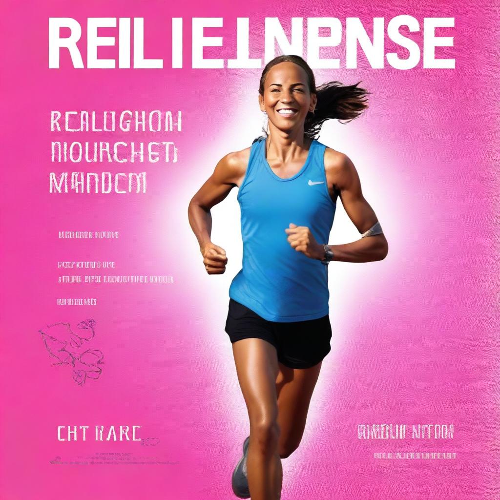 Create a book cover for '#ResilienceRise: Unleashing your Marathon Mindset'