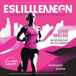 Create a book cover for '#ResilienceRise: Unleashing your Marathon Mindset'