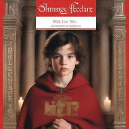 Book cover featuring a young prince with curly brown hair being crowned in a gothic church