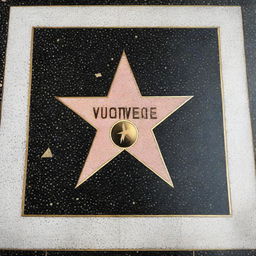 A Hollywood star on the Walk of Fame with the name 'Victor Vience' written on it