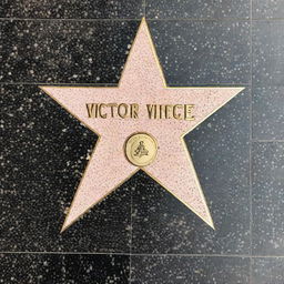 The name 'Victor Vience' written on a Hollywood Walk of Fame star