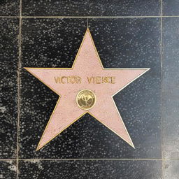The name 'Victor Vience' written on a Hollywood Walk of Fame star