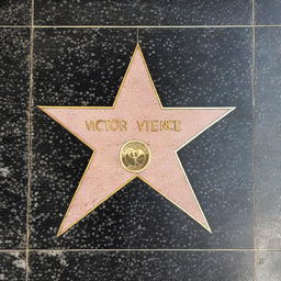 The name 'Victor Vience' written on a Hollywood Walk of Fame star