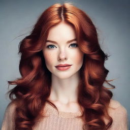 Create an image of a girl with auburn hair