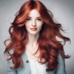 Create an image of a girl with auburn hair