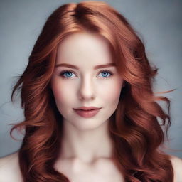 Create an image of a girl with auburn hair