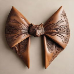 A beautifully hand-carved bow with intricate details