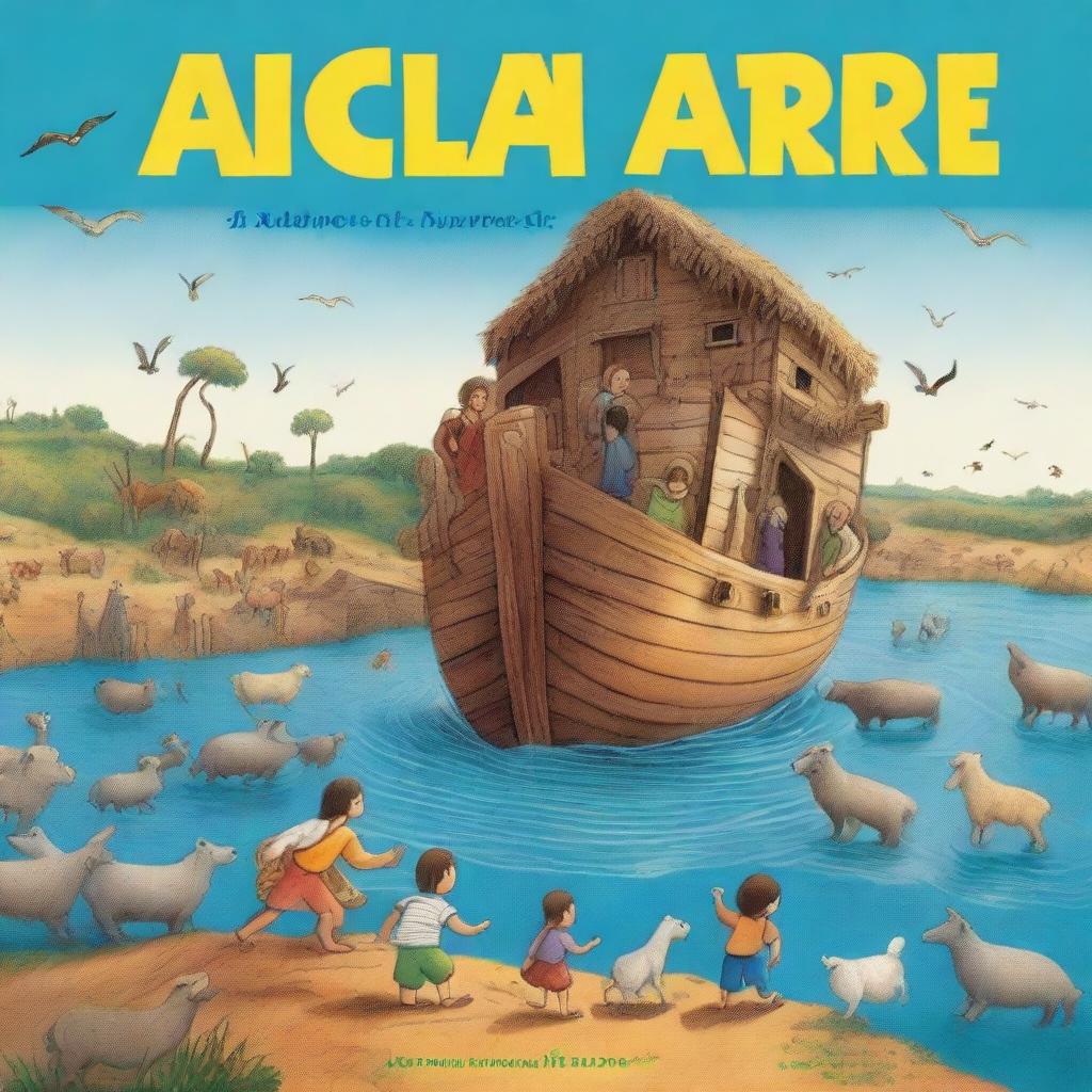 Children's book cover with the title: 'A Arca de Noé'