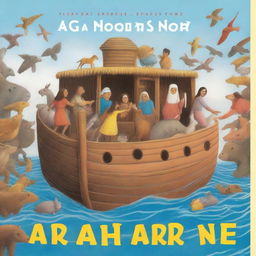 Children's book cover with the title: 'A Arca de Noé'