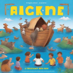 Children's book cover with the title: 'A Arca de Noé'