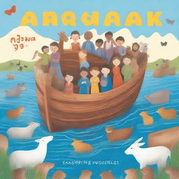 Children's book cover with the title: 'A Arca de Noé'