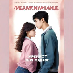 Create a book cover for a teen romance novel titled 'Imperfect Romance' by rn