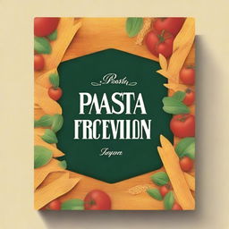 Design a cookbook cover focused on pasta recipes