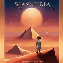 A beautiful book cover featuring a young boy standing at the edge of a vast desert