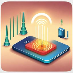 Create an image depicting wireless energy harvesting