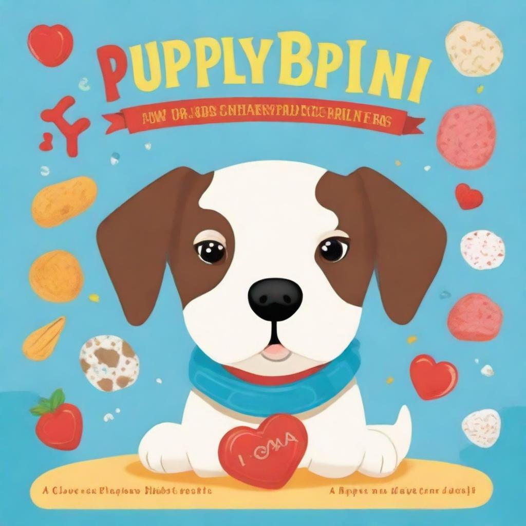 A captivating book cover titled 'Puppy Brain: How Our Dogs Learn, Think, and Love'