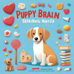 A captivating book cover titled 'Puppy Brain: How Our Dogs Learn, Think, and Love'