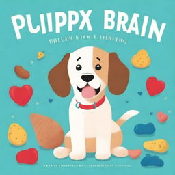 A captivating book cover titled 'Puppy Brain: How Our Dogs Learn, Think, and Love'